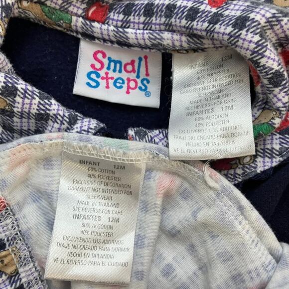 Vintage Small Steps Size 12m Bear Apple Set Y2K Autumn Fall - Picture 6 of 6